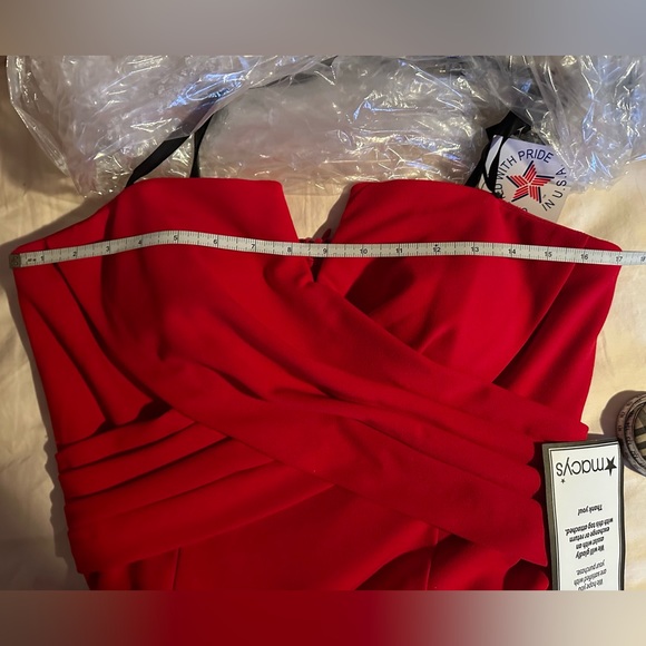 NWT Red strapless dress 💃 by Xscape size 12 Made in the USA - Picture 13 of 15